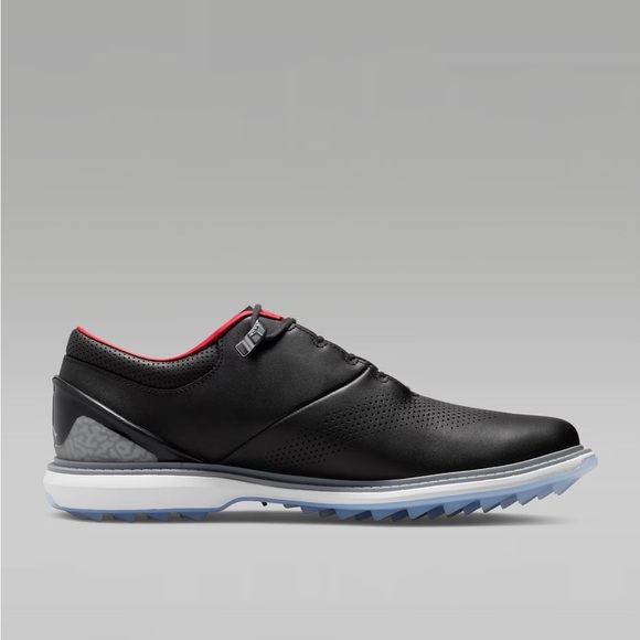 Nike Jordan Black and Red Athletic Golf Shoes - Picture 2 of 16